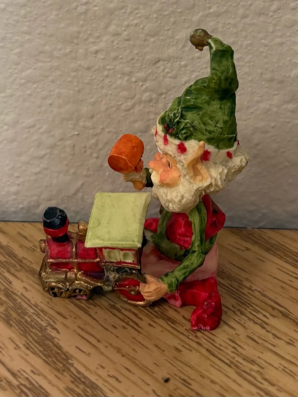 Vintage 1986 Enesco North Pole Village Smokey Elf Figurine w/ Train Boxed 87152